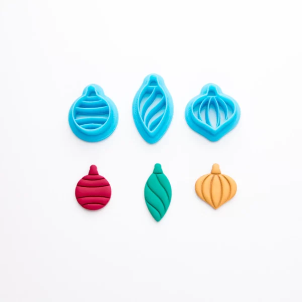 Christmas Bauble 3 Pack Clay Cutters Imprint